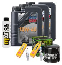 Pacchetto di ispezione 3L 10W-40 + filtro olio + 2x candela per Kawasaki VN Classic 800 ccm Anno 2003 - 2004