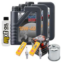 Inspektionspaket 3L 10W-40 + Ölfilter + 2x Zündkerze für Kawasaki VN Classic 800 ccm Bj. 2003 - 2004