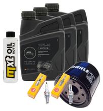 Kit d'inspection 3L 10W-40 + filtre à huile + 2 bougies pour Kawasaki VN Classic 800 ccm Année 2003 - 2004