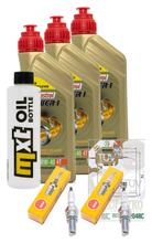 Pacchetto di ispezione 3L 10W-40 + filtro olio + 2x candela per Kawasaki VN Classic 800 ccm Anno 2003 - 2004