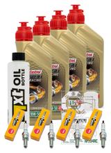 Pacchetto di ispezione 4L 10W-50 + filtro olio + 4x candela per Kawasaki Z 1000 ccm Anno 2003 - 2005