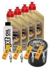 Inspectiepakket 4L 10W-50 + oliefilter + 4x bougie voor Kawasaki Z 1000 ccm Bj. 2006