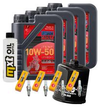 Inspectiepakket 4L 10W-50 + oliefilter + 4x bougie voor Kawasaki Z 1000 ccm Bj. 2006