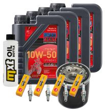Inspectiepakket 4L 10W-50 + oliefilter + 4x bougie voor Kawasaki Z 1000 ccm Bj. 2006