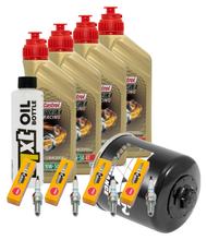 Inspectiepakket 4L 10W-50 + oliefilter + 4x bougie voor Kawasaki Z 1000 ccm Bj. 2006