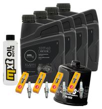 Inspectiepakket 4L 10W-50 + oliefilter + 4x bougie voor Kawasaki Z 1000 ccm Bj. 2006