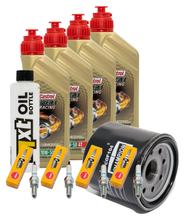 Inspectiepakket 4L 10W-50 + oliefilter + 4x bougie voor Kawasaki Z 1000 ccm Bj. 2006