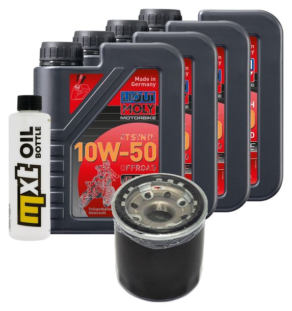 Paquete de inspección 4L 10W-50+filtro de aceite para Kawasaki Z SX 1000 ccm Año 2008 - 2009