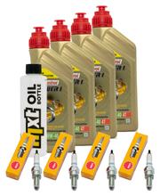 Kit d'inspection 4L 10W-40 + filtre à huile + 4x bougie pour Kawasaki Z S 750 ccm Année 2004