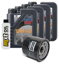 Pacchetto di ispezione 4L 10W-40 + filtro olio + 4x candela per Kawasaki Z S 750 ccm Anno 2004