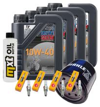 Paquete de inspección 4L 10W-40 + filtro de aceite + 4 bujías para Kawasaki Z S 750 ccm Año 2005 - 2006