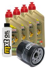 Inspektionspaket 4L 10W-40 + Ölfilter + 4x Zündkerze für Kawasaki Z ABS 750 ccm Bj. 2007 - 2011