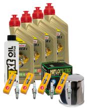 Inspectiepakket 4L 10W-40 + Oliefilter + 4x Bougie voor Kawasaki Z ABS 750 ccm Bj. 2007 - 2011