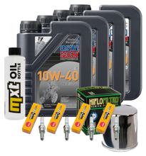 Inspectiepakket 4L 10W-40 + Oliefilter + 4x Bougie voor Kawasaki Z ABS 750 ccm Bj. 2007 - 2011