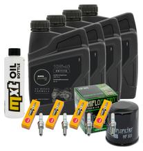 Kit d'inspection 4L 10W-40 + filtre à huile + 4x bougie pour Kawasaki Z ABS 750 ccm Année 2007 - 2011