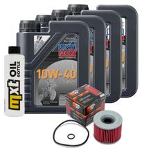 Pacchetto di ispezione 4L 10W-40 + filtro olio + 4x candela per Kawasaki ZR-7 750 ccm Anno 2000