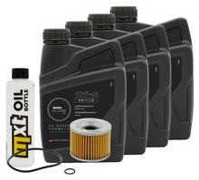 Inspectiepakket 4L 10W-40 + Oliefilter + 4x Bougie voor Kawasaki ZR-7 750ccm Bj. 2000