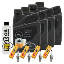 Inspectiepakket 4L 10W-40 + Oliefilter + 4x Bougie voor Kawasaki ZR-7 750ccm Bj. 2000