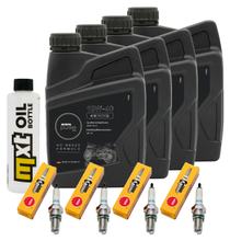 Kit d'inspection 4L 10W-40 + filtre à huile + 4x bougie pour Kawasaki ZR-7 750 ccm Année 2000