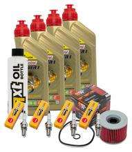 Inspectiepakket 4L 10W-40 + Oliefilter + 4x Bougie voor Kawasaki ZR-7 S 750 cc Bauwjaar 2005