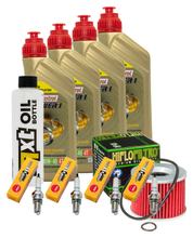 Inspectiepakket 4L 10W-40 + Oliefilter + 4x Bougie voor Kawasaki ZR-7 S 750ccm Bj. 2003