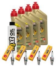 Inspectiepakket 4L 10W-40 + Oliefilter + 4x Bougie voor Kawasaki ZR-7 S 750ccm Bj. 2003
