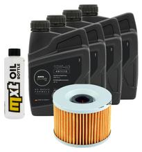 Inspection package 4L 10W-40 + oil filter + 4x spark plug for Kawasaki ZR-7 S 750 ccm Year 2003