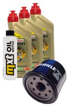 Pacchetto di ispezione 3L 10W-40 + filtro olio + 4x candela per Kawasaki ZX-10R 1000 ccm Anno 2004 - 2005