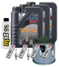 Kit d'inspection 3L 10W-40 + filtre à huile + 4x bougie pour Kawasaki ZX-10R 1000 ccm Année 2004 - 2005