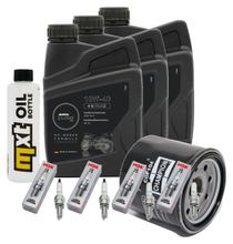 Inspectiepakket 3L 10W-40 + Oliefilter + 4x Bougie voor Kawasaki ZX-10R 1000 ccm Bj. 2004 - 2005