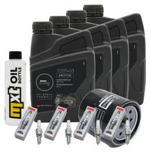 Inspectiekit 4L 10W-40 + Oliefilter + 4x Bougie voor Kawasaki ZX-10R 1000 ccm Bauwjaar 2006 - 2007