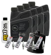Inspectiekit 4L 10W-40 + Oliefilter + 4x Bougie voor Kawasaki ZX-10R 1000 ccm Bauwjaar 2006 - 2007