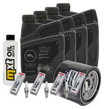 Inspectiekit 4L 10W-40 + Oliefilter + 4x Bougie voor Kawasaki ZX-10R 1000 ccm Bauwjaar 2006 - 2007