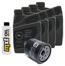 Inspectiepakket 4L 10W-40 + Oliefilter + 4x Bougie voor Kawasaki ZX-6R 600ccm Bj. 1994