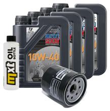 Inspectiepakket 4L 10W-40 + Oliefilter + 4x Bougie voor Kawasaki ZX-10R 1000 cc Bauwjaar 2008 - 2015