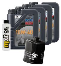 Inspectiepakket 4L 10W-40 + Oliefilter + 4x Bougie voor Kawasaki ZX-10R 1000 cc Bauwjaar 2008 - 2015