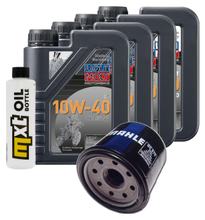 Inspectiepakket 4L 10W-40 + Oliefilter + 4x Bougie voor Kawasaki ZX-10R 1000 cc Bauwjaar 2008 - 2015