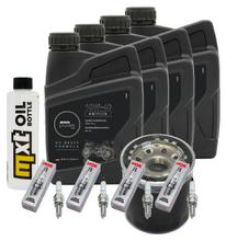Kit d'inspection 4L 10W-40 + filtre à huile + 4x bougie pour Kawasaki ZX-10R 1000 ccm Année 2008 - 2015