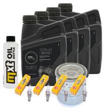 Kit d'inspection 4L 10W-40 + filtre à huile + 4x bougie pour Kawasaki ZX-6R 600 ccm Année 1995 - 1997