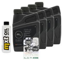 Inspectiepakket 4L 10W-40 + Oliefilter + 4x Bougie voor Kawasaki ZX-6R 600ccm Bj. 2002