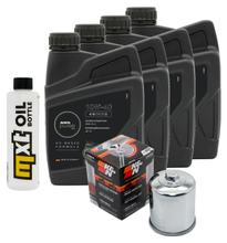 Inspectiepakket 4L 10W-40 + Oliefilter + 4x Bougie voor Kawasaki ZX-6R 600ccm Bj. 2002