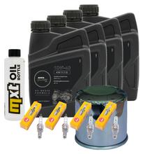 Inspectiepakket 4L 10W-40 + Oliefilter + 4x Bougie voor Kawasaki ZX-6R 600ccm Bj. 2002