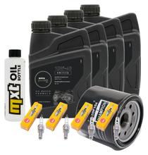 Inspectiepakket 4L 10W-40 + Oliefilter + 4x Bougie voor Kawasaki ZX-6R 600cc Bj. 2007 - 2013