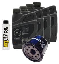 Inspectiepakket 4L 10W-40 + Oliefilter + 4x Bougie voor Kawasaki ZX-6R 600 / 636 ccm Bj. 2014 - 2016
