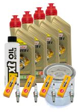 Inspektionspaket 4L 10W-40 + Ölfilter + 4x Zündkerze für Kawasaki ZX-9R Ninja 900 ccm Bj. 2000 - 2001