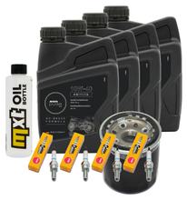 Pacchetto di ispezione 4L 10W-40 + filtro olio + 4x candela per Kawasaki ZX-9R Ninja 900 ccm Anno 2000 - 2001