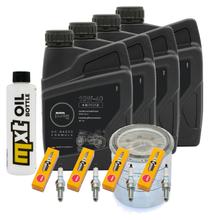 Pacchetto di ispezione 4L 10W-40 + filtro olio + 4x candela per Kawasaki ZX-9R Ninja 900 ccm Anno 2000 - 2001