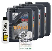 Inspectiepakket 4L 10W-40 + Oliefilter + 4x Bougie voor Kawasaki ZX-6R 636 cc Bauwjaar 2013 - 2015