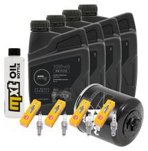 Inspectiepakket 4L 10W-40 + Oliefilter + 4x Bougie voor Kawasaki ZX-6R 636 cc Bauwjaar 2013 - 2015