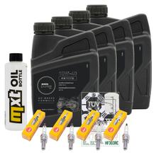 Inspectiepakket 4L 10W-40 + Oliefilter + 4x Bougie voor Kawasaki ZX-6R 636 cc Bauwjaar 2013 - 2015